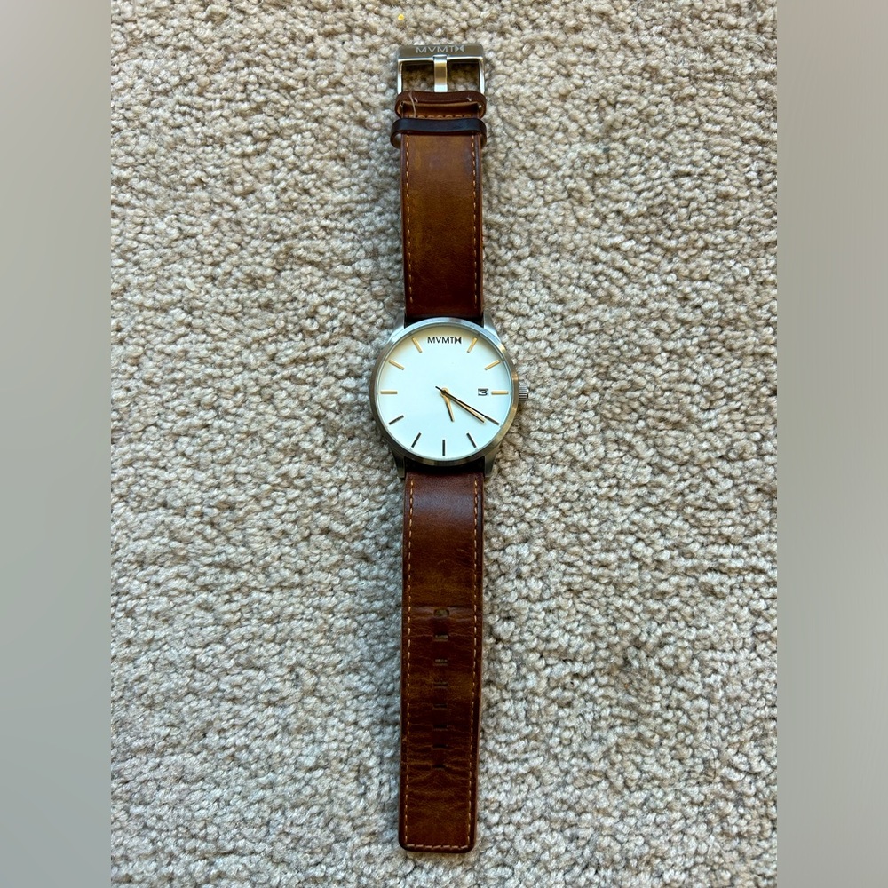 MVMT Analog Watch Silver Face M48